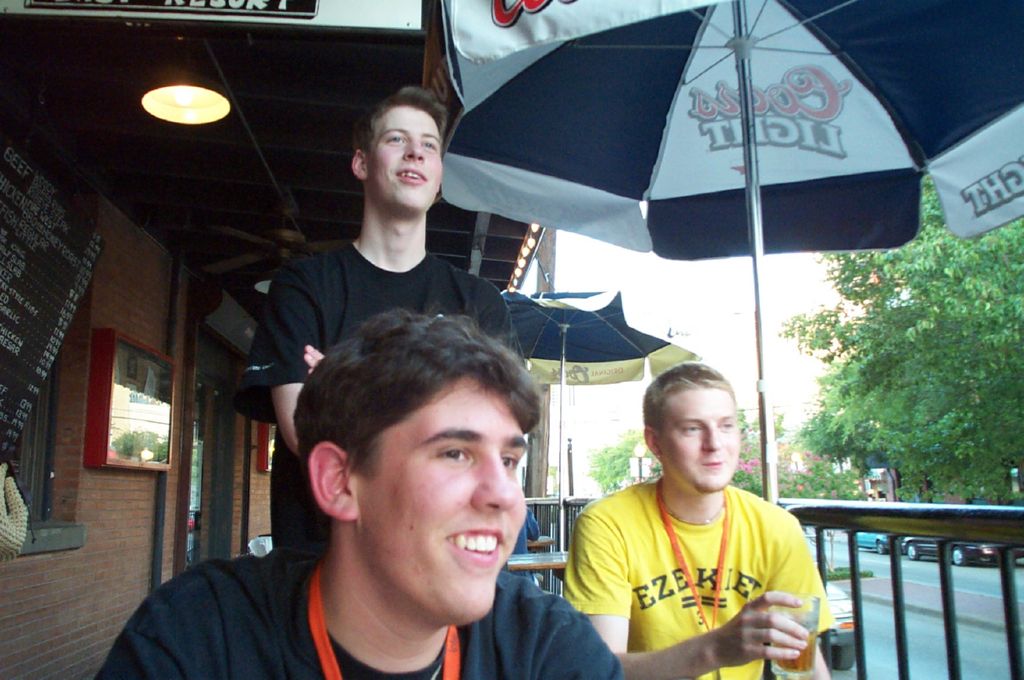 I forget what they were smiling about